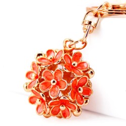 Hollow out flower ball - keychainKeyrings