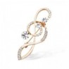 Crystal musical note / pearls - broochBrooches