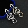Crystal musical note / pearls - broochBrooches