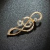 Crystal musical note / pearls - broochBrooches