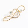 Crystal musical note / pearls - broochBrooches