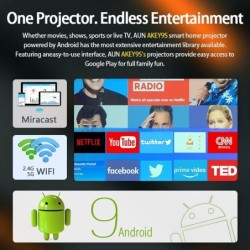AUN AKEY9S - LED HD projector - Android - Bluetooth - WIFI - 4K - 1080PProjectors