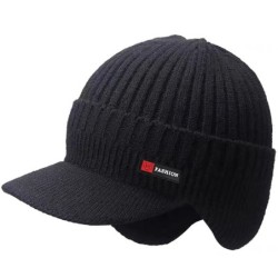 Warm winter knitted hat - with visor / ears protectionHats & Caps