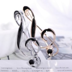 Musical note brooch - black enamelBrooches
