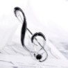 Musical note brooch - black enamelBrooches