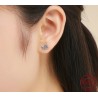 Crab shape earrings - blue crystal - 925 sterling silverEarrings