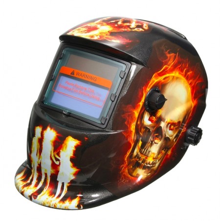 Auto-darkening welding helmet - hellfire / skullHelmets