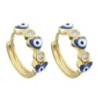 Small round earrings - lucky devil eyes / crystalsEarrings
