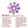 18 in 1 multi-tool - stainless steel bottle opener / screwdriver - snowflakeBar supply