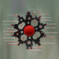 23-in-1 multi-tool - fidget spinner - bottle opener - wrench - stainless steel snowflakeFidget Spinner