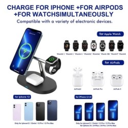 3 in 1 wireless charger - magnetic stand - fast charging - for iPhone - iWatch - AirPods - 15WAccessories