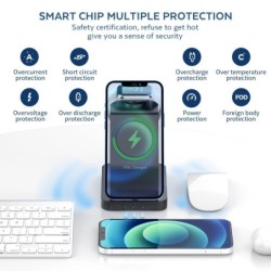 3 in 1 magnetic wireless charger - fast charging - for iPhone - Apple Watch - AirPodsAccessories