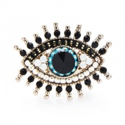 Big blue eye - crystal broochBrooches