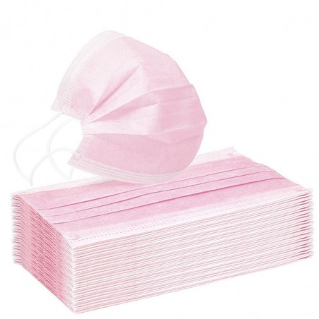 Protective mouth / face mask - disposable - antibacterial - pinkMouth masks