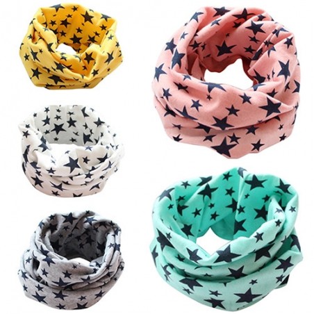 Kids round cotton scarf - stars printedHats & caps
