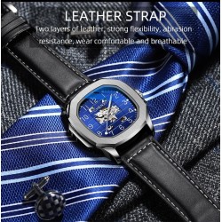 CHENXI - automatic mechanical Quartz watch - waterproof - skeleton design - gold / whiteWatches