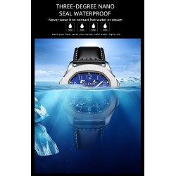 CHENXI - automatic mechanical Quartz watch - waterproof - skeleton design - silver / blackWatches