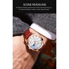 CHENXI - sports Quartz watch - waterproof - leather strap - brown / whiteWatches