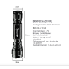 Q5 T6 - 5000lm - LED flashlight - 18650 battery - USB charger - white lightTorches