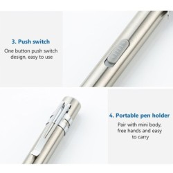 Mini USB flashlight - nursing - doctors - stainless steelTorches