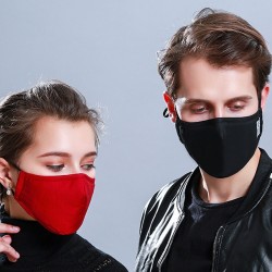 Protective face / mouth mask - with 2 PM25 activated carbon filters - reusableMouth masks