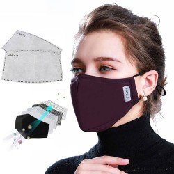 Protective face / mouth mask - with 2 PM25 activated carbon filters - reusableMouth masks