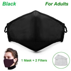 Protective face / mouth mask - with 2 PM25 activated carbon filters - reusableMouth masks