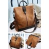 Vintage leather backpack - shoulder bag - large capacityBackpacks