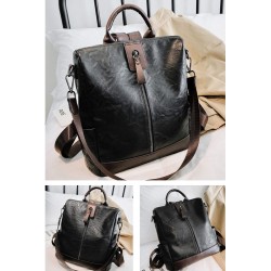 Vintage leather backpack - shoulder bag - large capacityBackpacks