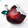 Apple brooch - with rhinestonesBrooches