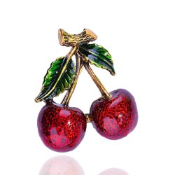 Red cherries - broochBrooches