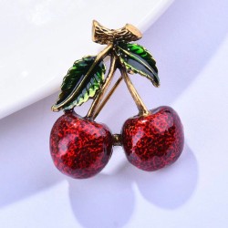 Red cherries - broochBrooches