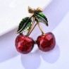 Red cherries - broochBrooches