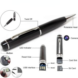4 in 1 pen - FHD 1080P camera - photos - video / audio recording - writing penPens & Pencils
