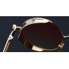 Gothic / steampunk round sunglasses - red lens - metal frame - UV 400 - unisexSunglasses
