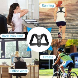 Adjustable back posture corrector - spine / back / shoulder brace - support beltMassage