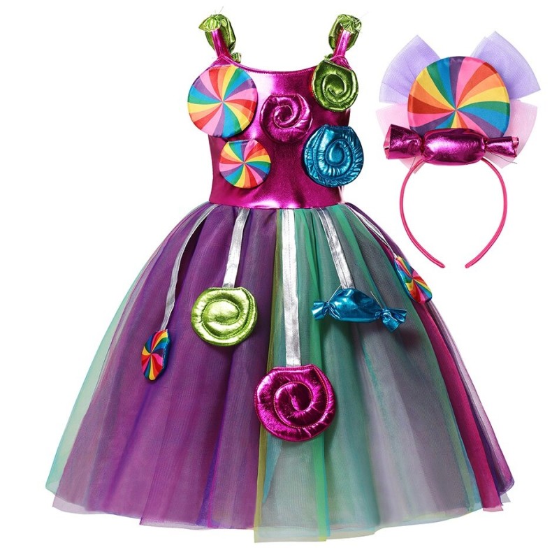 Princess dress - lollipops / candy / rainbow colors - girls costumeCostumes