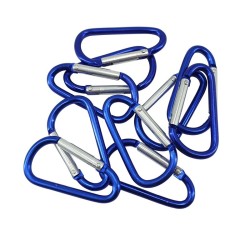 Metal carabiner - keychain - clip-lock buckle - D-shape - 10 piecesKeyrings