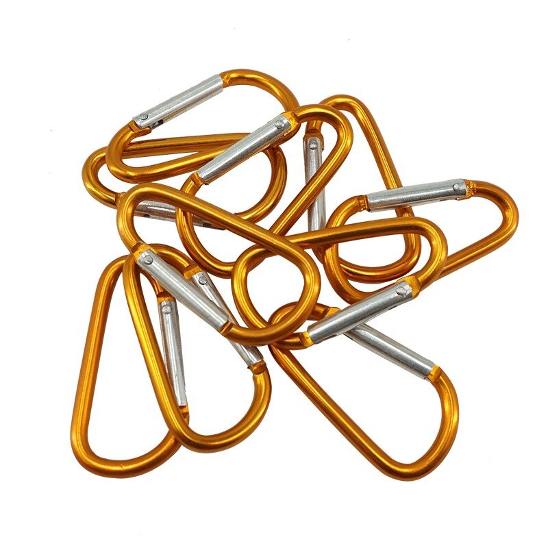 Metal carabiner - keychain - clip-lock buckle - D-shape - 10 piecesKeyrings