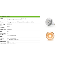 LED bulb - plant grow light - full spectrum - hydroponic - E27 - 100W - 150W - 300WGrow Lights