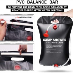 Camp shower bag - solar energy heated - PVC - 20LOutdoor & Camping