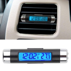 2 in1 - car LCD digital temperature thermometer / clock - clip-onStyling parts