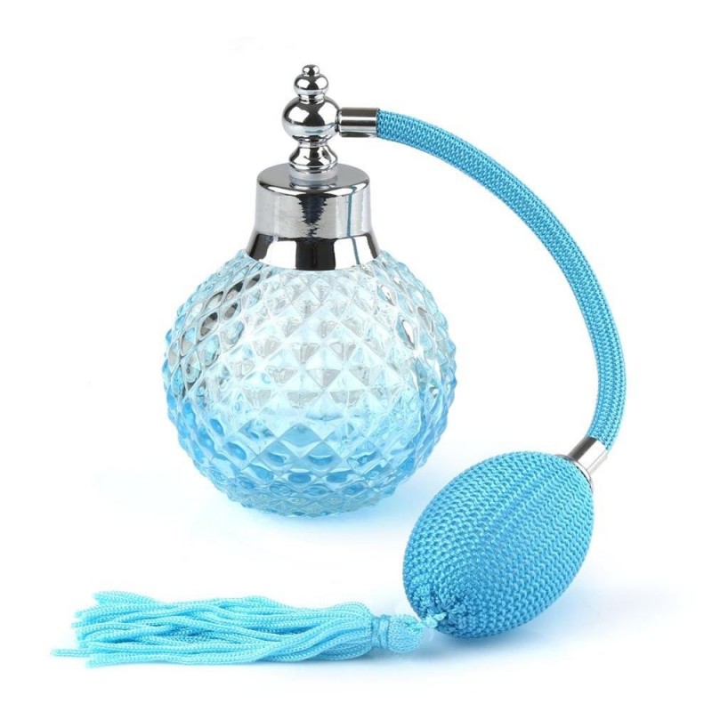 Vintage crystal perfume bottle - empty container - with spray atomiser - refillable - 100mlPerfumes