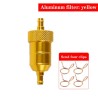 Aluminum motorcycle gas / fuel / petrol / oil filter - with clips - 6 mmMotorbike parts