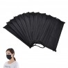 Protective face / mouth masks - disposable - 4-layer - black - 50 piecesMouth masks