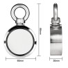 Double sided neodymium magnet - fishing magnet - with eyebolt - 300Kg - D60mmMagnets
