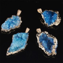 Natural crystal stone pendant - with necklaceNecklaces
