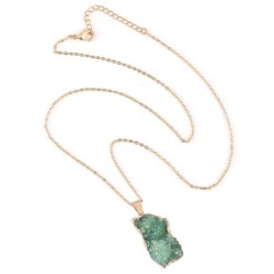 Natural crystal stone pendant - with necklaceNecklaces