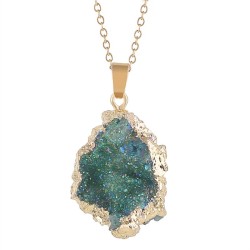 Natural crystal stone pendant - with necklaceNecklaces