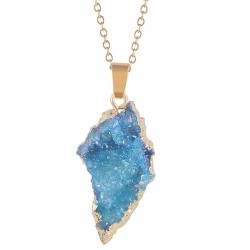 Natural crystal stone pendant - with necklaceNecklaces